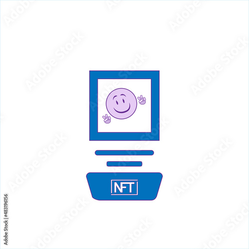 Isolated NFT icon Digital transaction concept Vector illustration