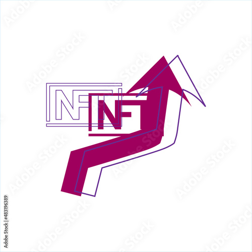 Isolated NFT icon Digital transaction concept Vector illustration