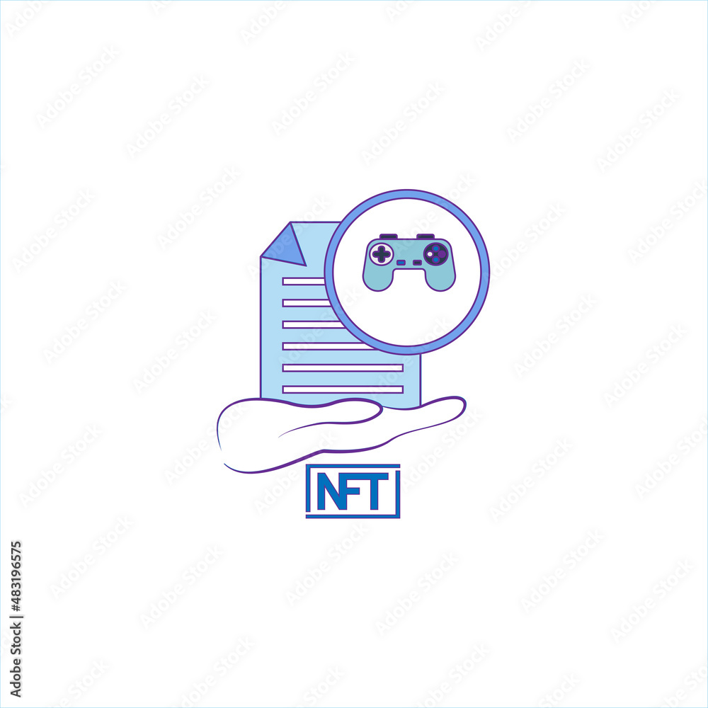 Isolated NFT icon Digital transaction concept Vector illustration