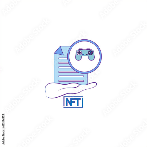 Isolated NFT icon Digital transaction concept Vector illustration