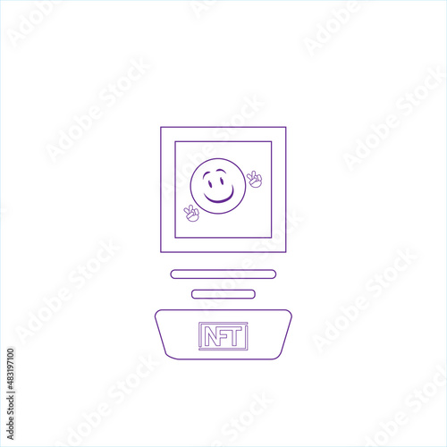 Isolated NFT icon Digital transaction concept Vector illustration