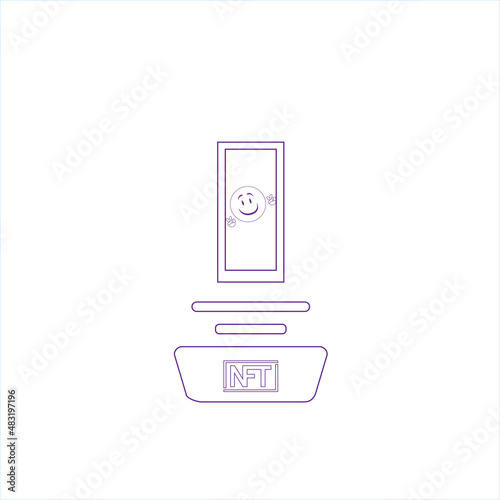 Isolated NFT icon Digital transaction concept Vector illustration
