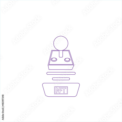 Isolated NFT icon Digital transaction concept Vector illustration