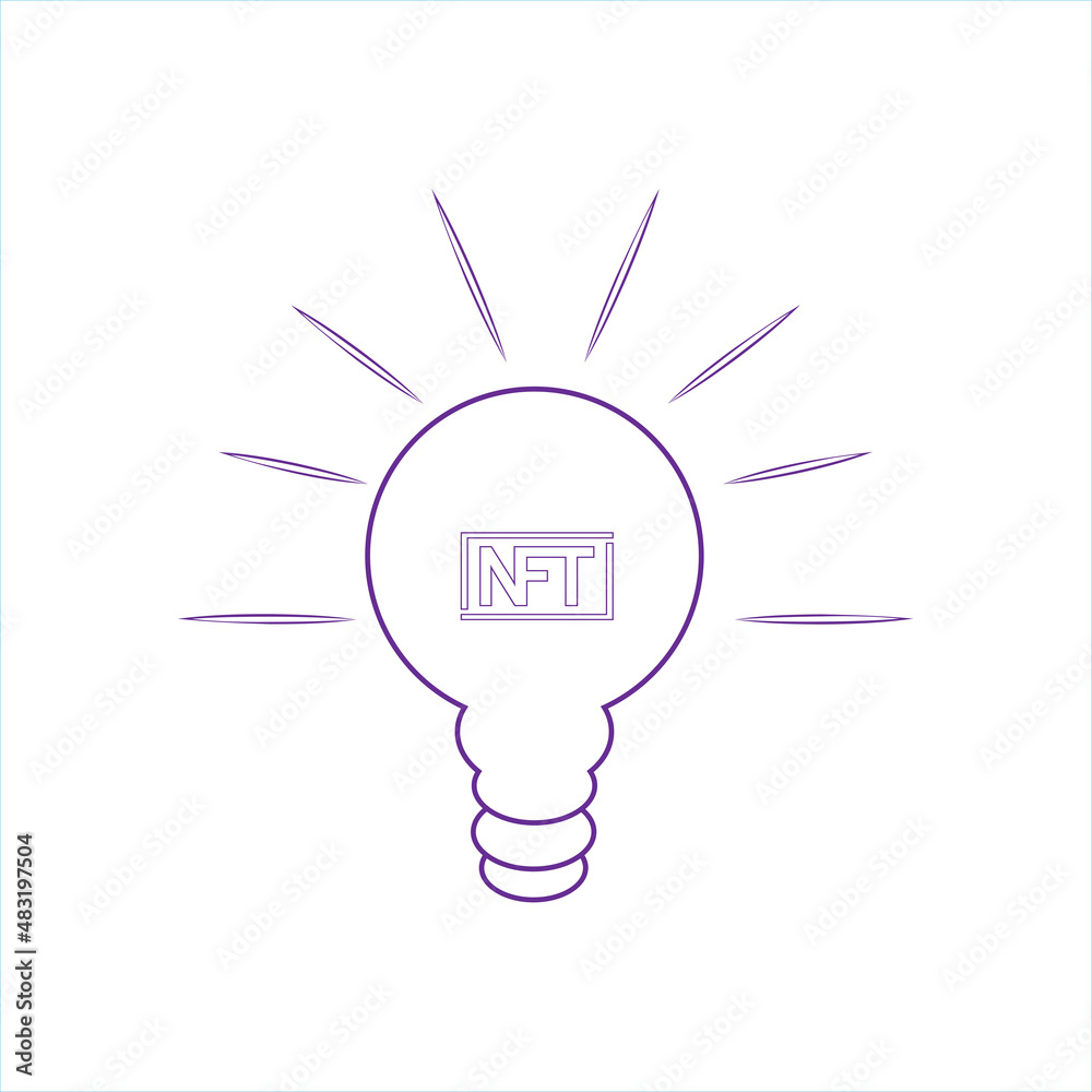 Fototapeta premium Isolated NFT icon Digital transaction concept Vector illustration