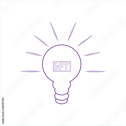 Isolated NFT icon Digital transaction concept Vector illustration