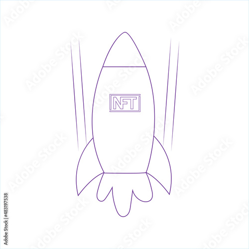 Isolated NFT icon Digital transaction concept Vector illustration