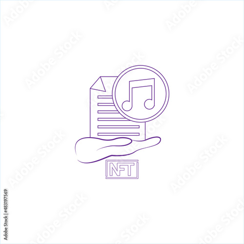 Isolated NFT icon Digital transaction concept Vector illustration
