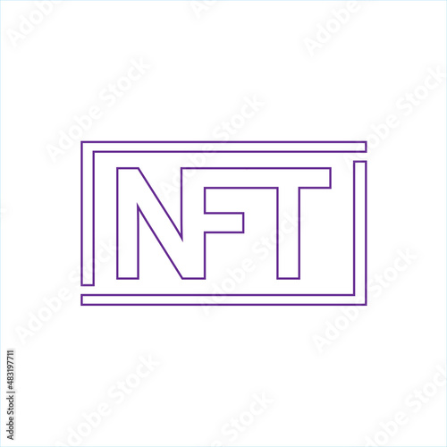 Isolated NFT icon Digital transaction concept Vector illustration