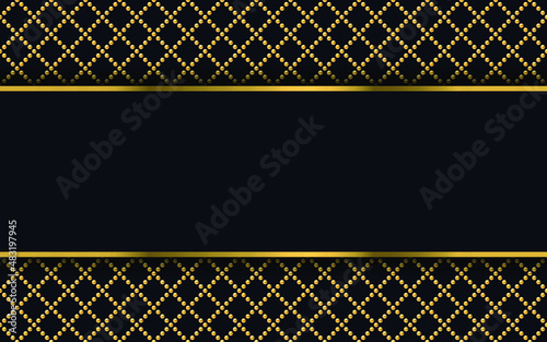 Black and gold luxury background. Vector illustration.