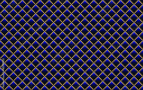 Blue and gold luxury background. Vector illustration.
