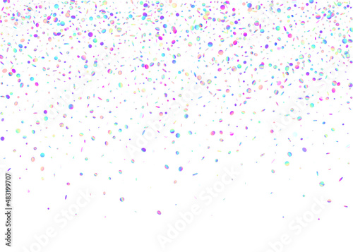 Hologram Texture. Shiny Abstract Decoration. Surreal Art. Festive Foil. Party Design. Glitch Background. Violet Retro Tinsel. Falling Sparkles. Pink Hologram Texture