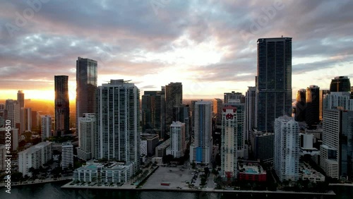 Wallpaper Mural Miami Skyline at Sunset Torontodigital.ca