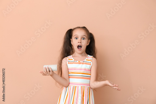 Shocked little girl out of ...