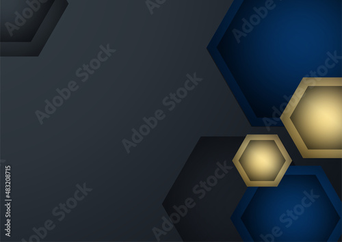 Blue gold abstract background modern minimalist for certificate and presentation design. Suit for business  corporate  institution  party  festive  seminar  and talks.