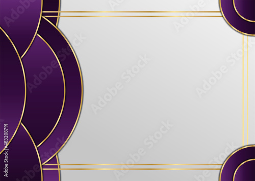 Violet purple gold abstract background modern minimalist for certificate and presentation design. Suit for business, corporate, institution, party, festive, seminar, and talks.