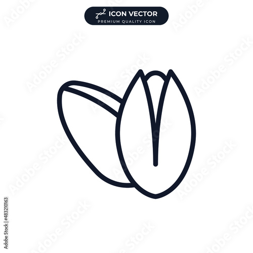 Pistachio icon symbol template for graphic and web design collection logo vector illustration