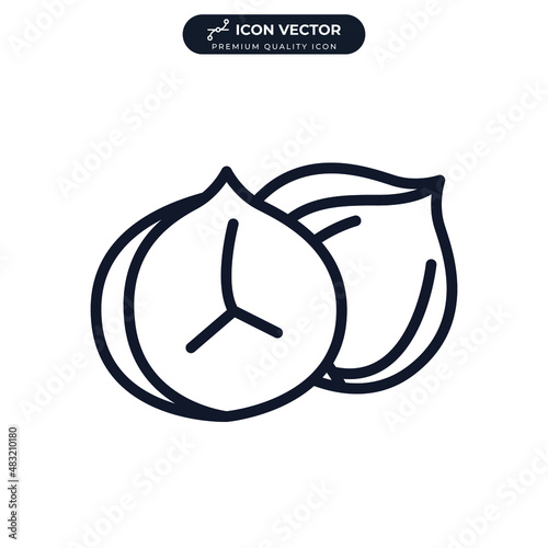 Chestnut icon symbol template for graphic and web design collection logo vector illustration