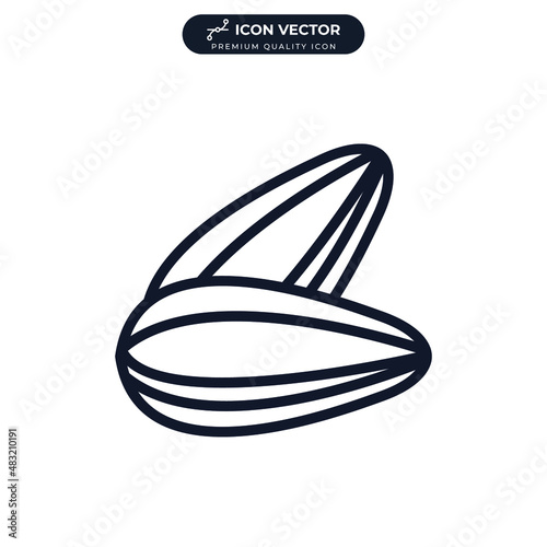 Sunflower seed icon symbol template for graphic and web design collection logo vector illustration