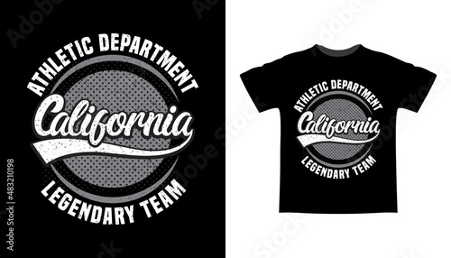 California legendary team typography t-shirt design