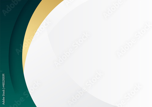 Dark green gold abstract background modern minimalist for certificate and presentation design. Suit for business, corporate, institution, party, festive, seminar, and talks.