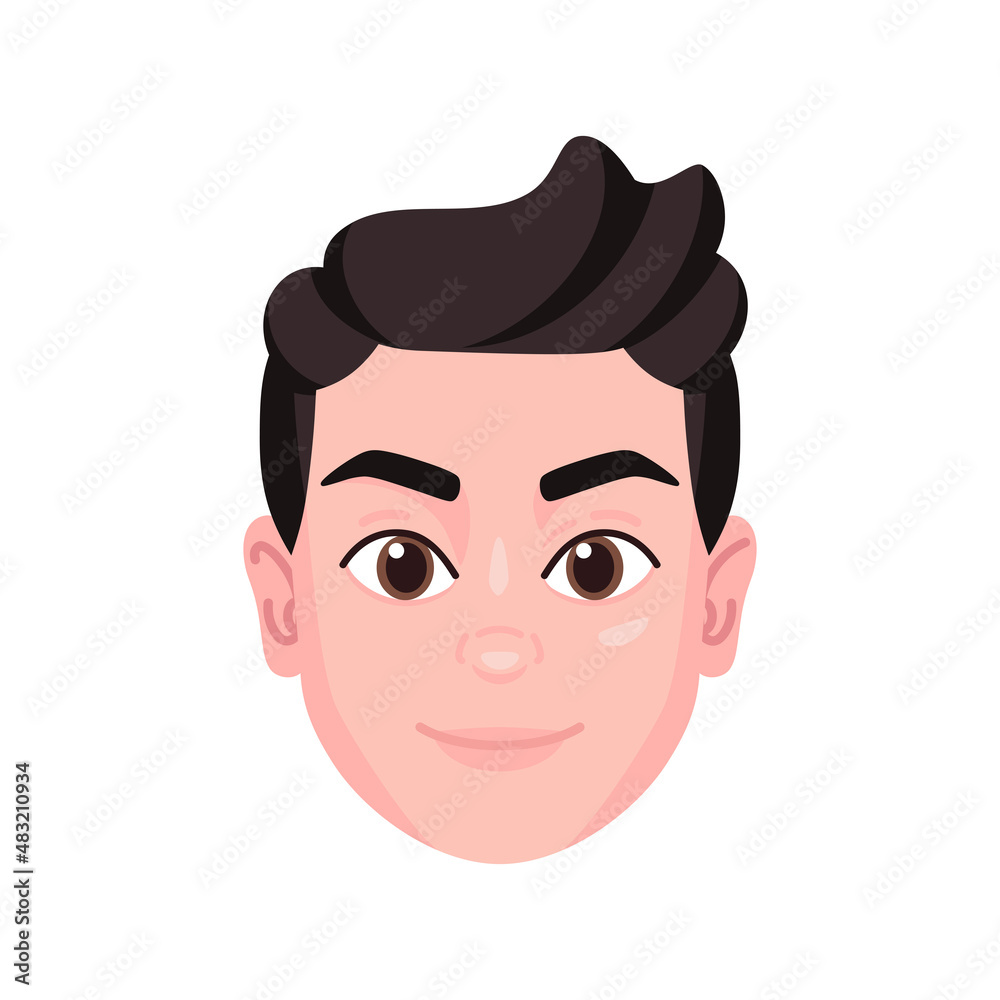 Isolated colored avatar of a man