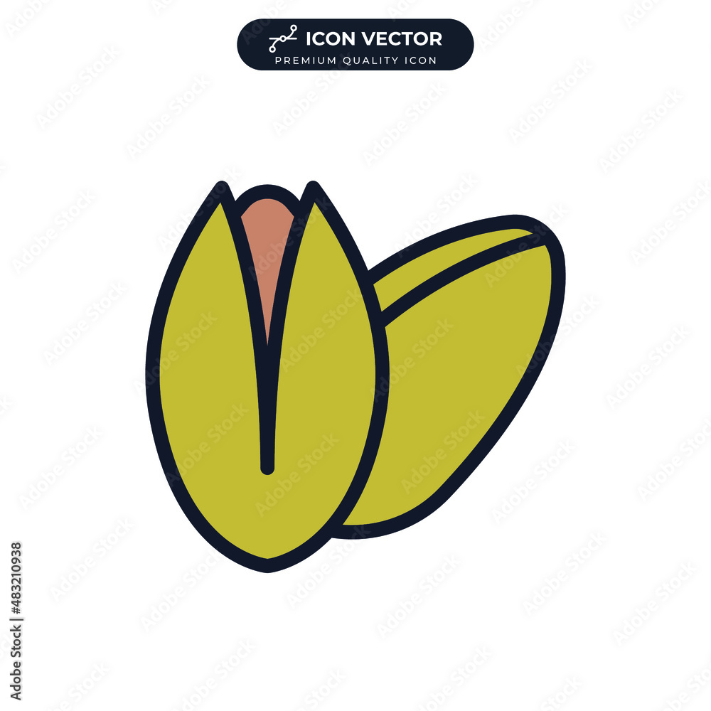 Pistachio icon symbol template for graphic and web design collection logo vector illustration Pistachio icon symbol template for graphic and web design collection logo vector illustration