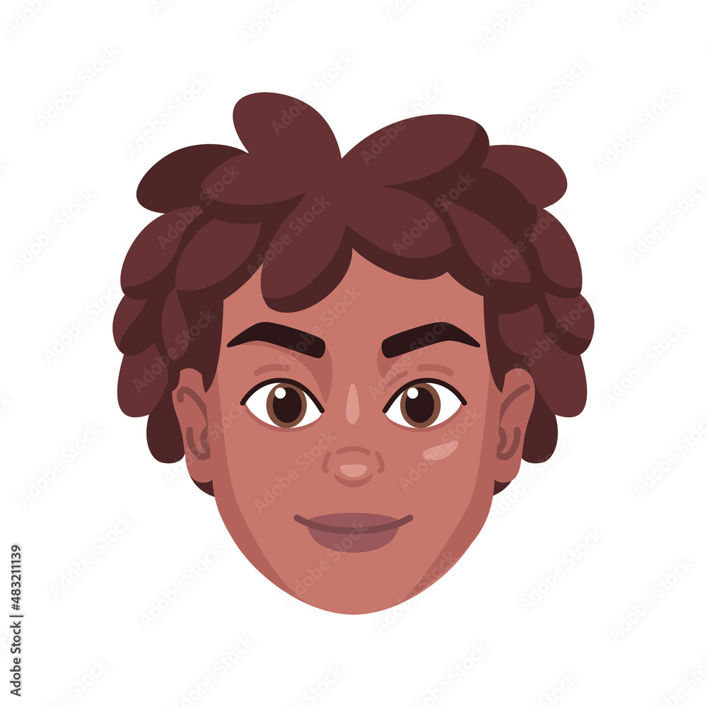 Isolated colored avatar of an afroamerican girl Isolated colored avatar of an afroamerican girl