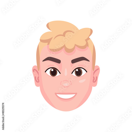 Isolated colored avatar of a man