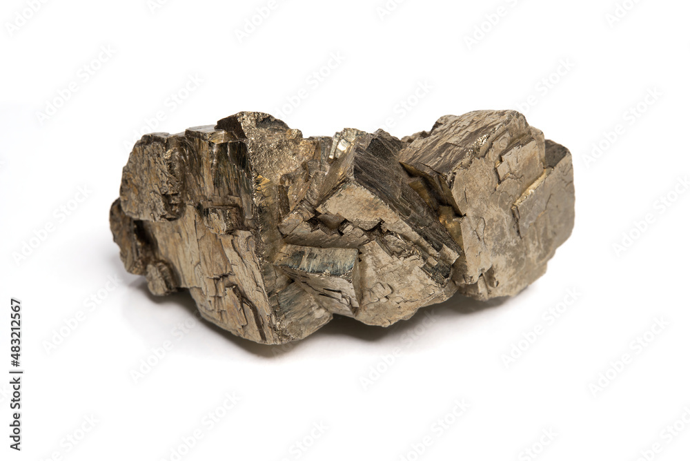 Nickel. A piece of nickel ore close-up. Metallic nickel ore.