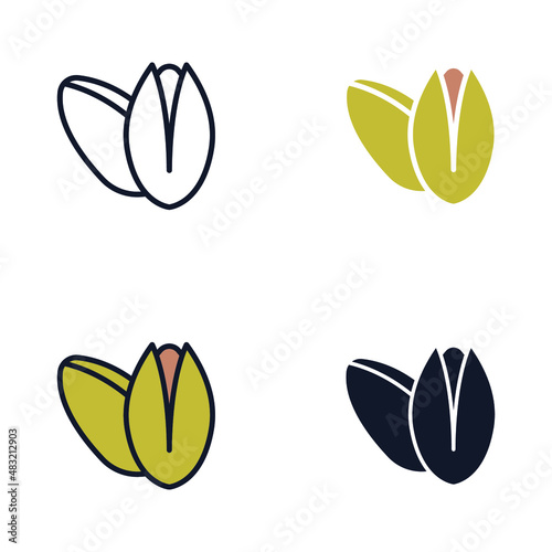 Pistachio icon symbol template for graphic and web design collection logo vector illustration