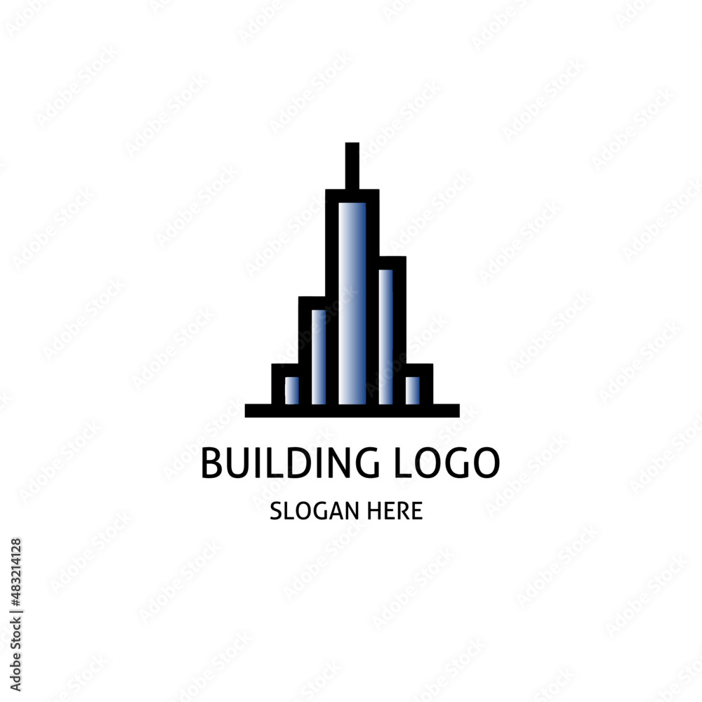 Vector illustration of building icon for company