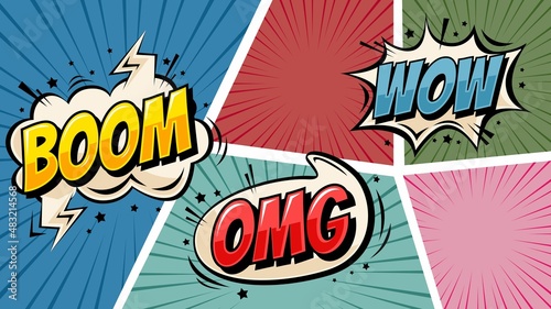 Classic comic background 