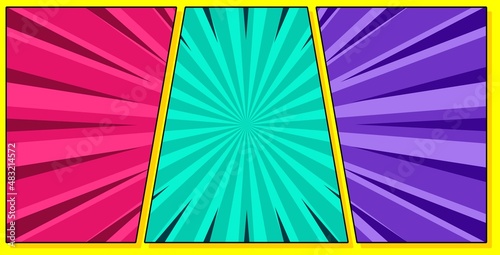 colorful comic panel background photo