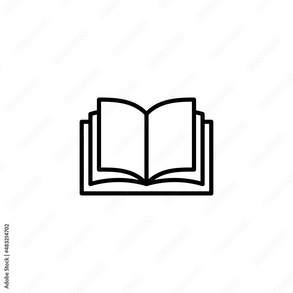 Book icon. open book sign and symbol. ebook icon