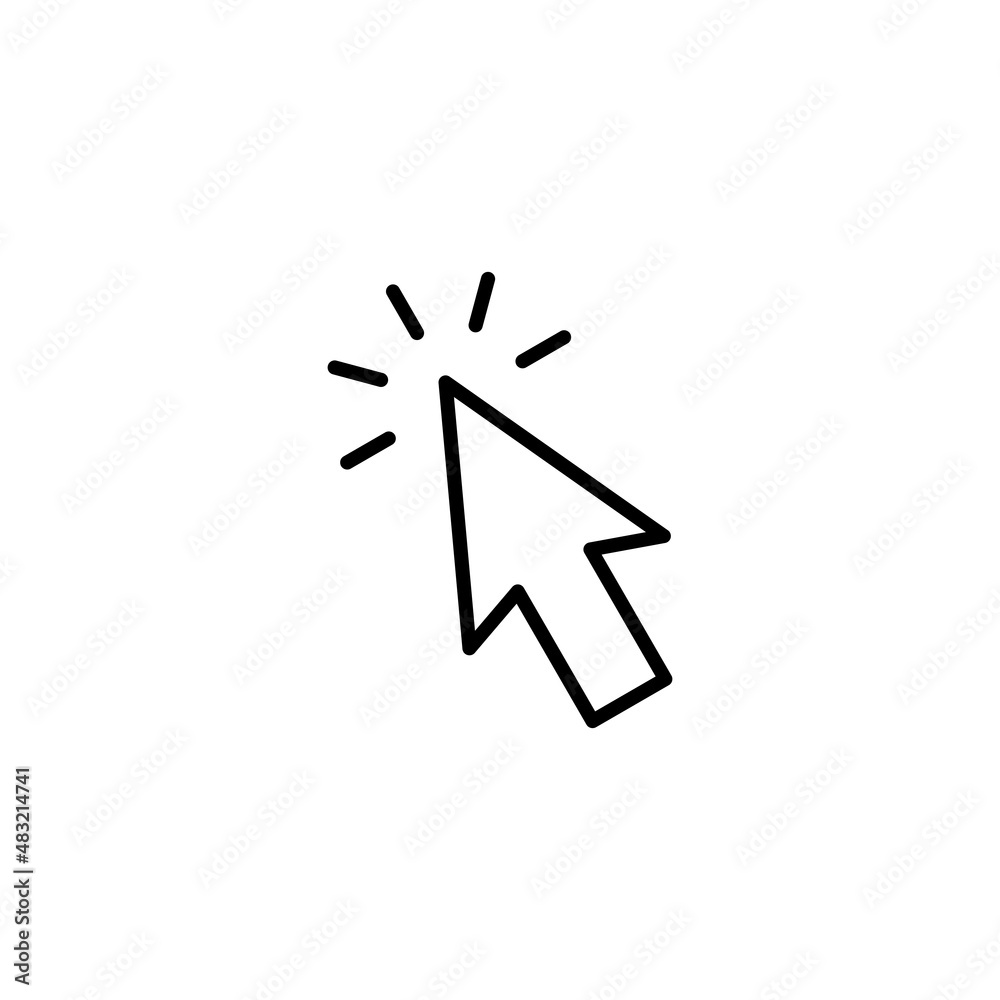 Click icon. pointer arrow sign and symbol. cursor icon Click icon. pointer arrow sign and symbol. cursor icon
