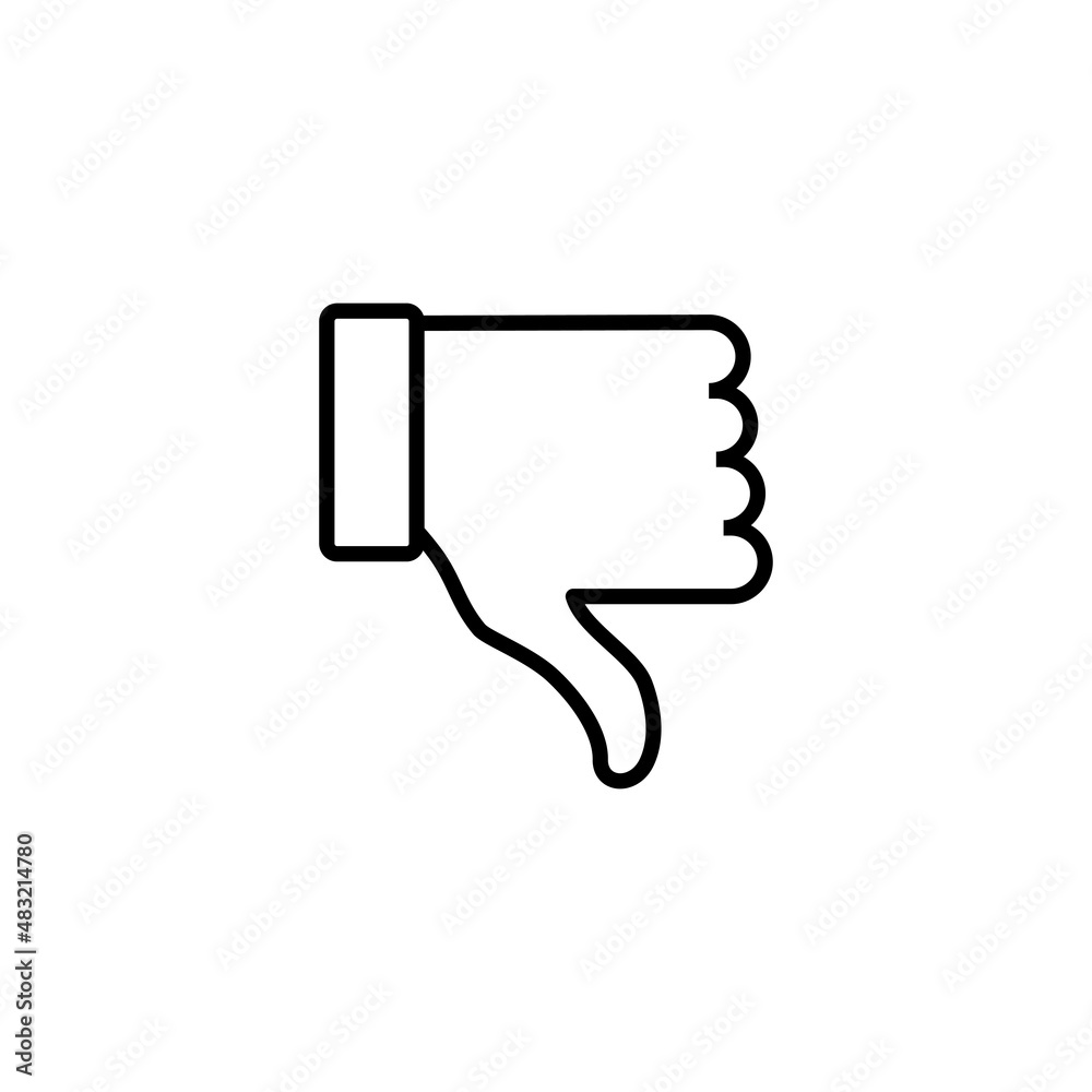 Dislike icon. dislike sign and symbol. Hand with thumb down Dislike icon. dislike sign and symbol. Hand with thumb down
