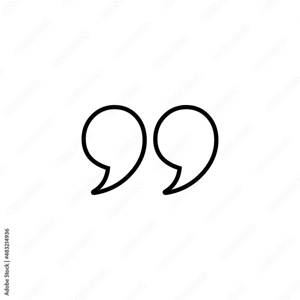 Quote icon. Quotation mark sign and symbol Quote icon. Quotation mark sign and symbol