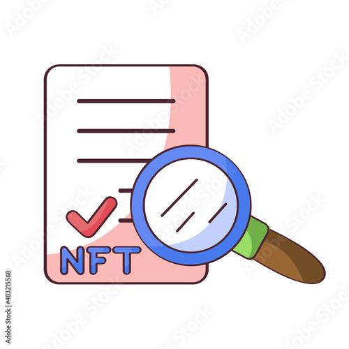 Isolated NFT icon Digital transaction concept Vecto