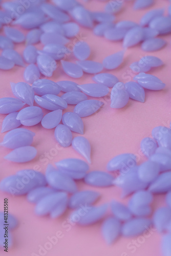 Set of depilation and beauty on blue spring removal waxing.