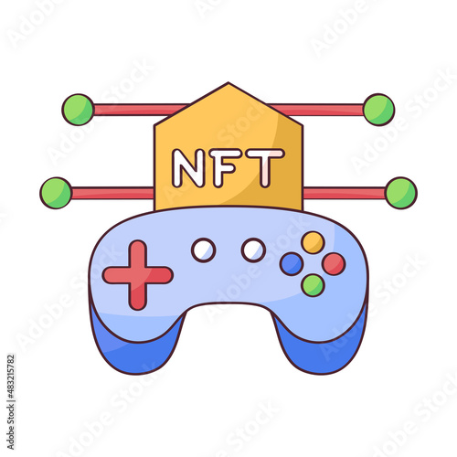 Isolated NFT icon Digital transaction concept Vecto