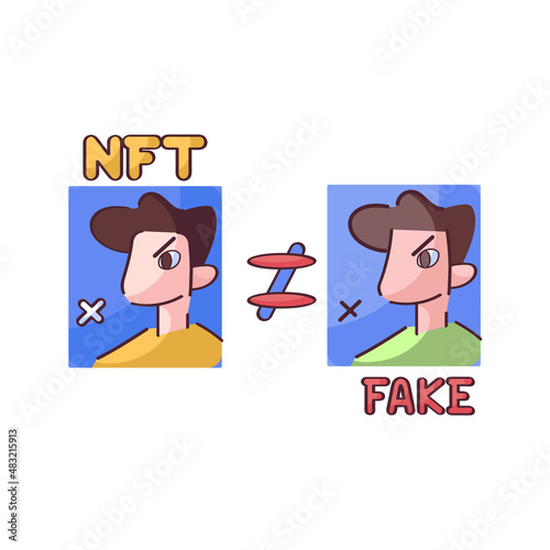 Isolated NFT icon Digital transaction concept Vecto
