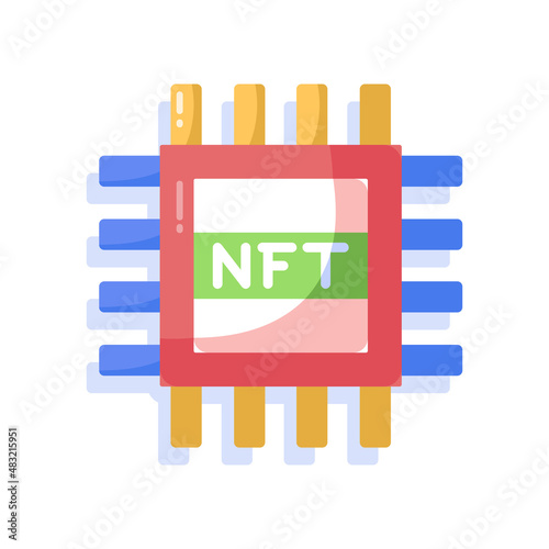 Isolated NFT icon Digital transaction concept Vecto