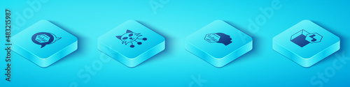 Set Isometric NFT Digital crypto art, and icon. Vector
