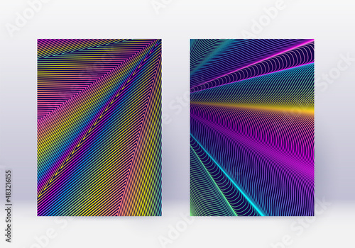 Cover design template set. Abstract lines modern b