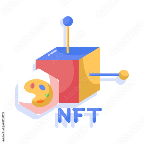 Isolated NFT icon Digital transaction concept Vecto