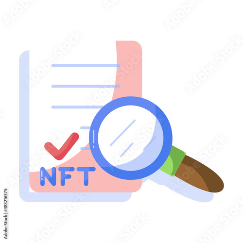 Isolated NFT icon Digital transaction concept Vecto