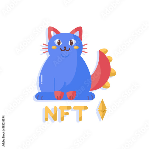 Isolated NFT icon Digital transaction concept Vecto