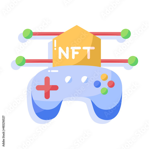 Isolated NFT icon Digital transaction concept Vecto