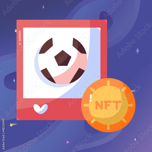 Isolated NFT icon Digital transaction concept Vecto