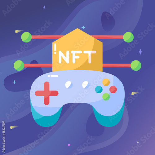 Isolated NFT icon Digital transaction concept Vecto
